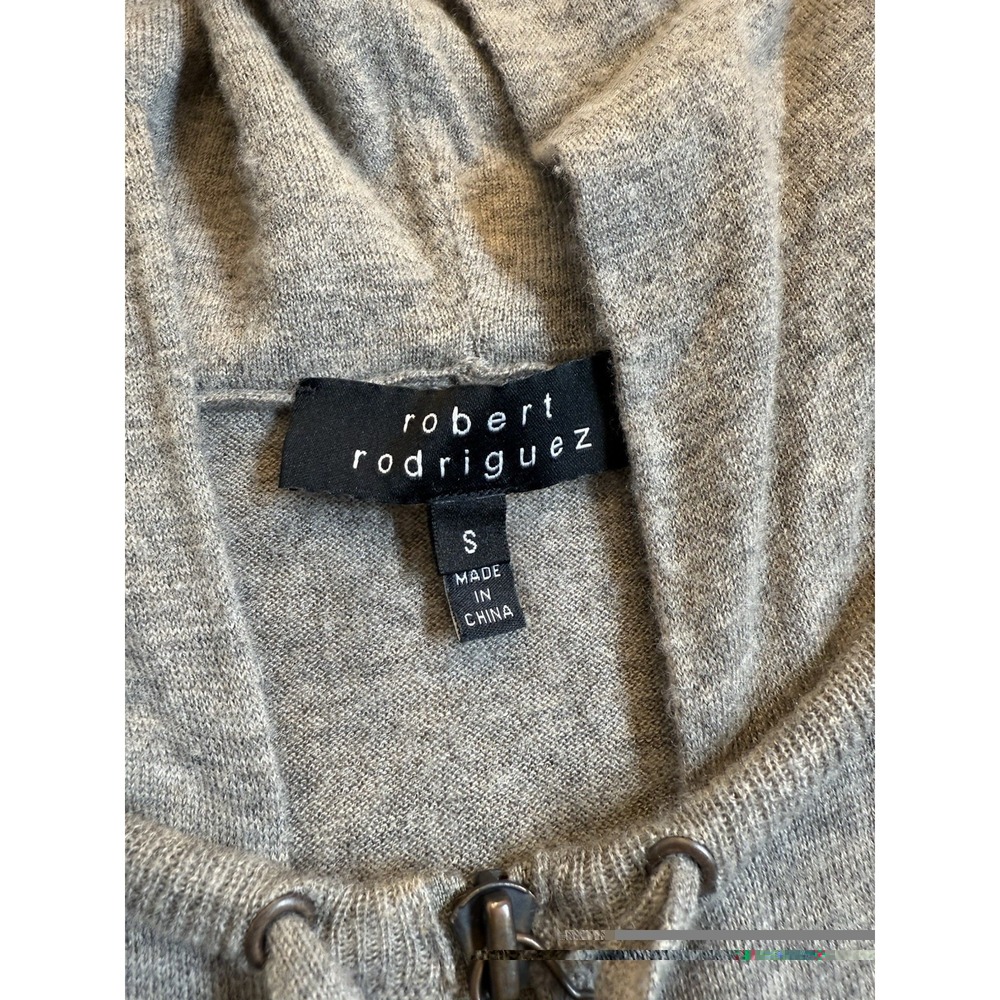Robert Rodriguez Beige Cashmere/Wool Zip Up Hooded Sweater WMNS S Cottage Indie - Picture 3 of 5